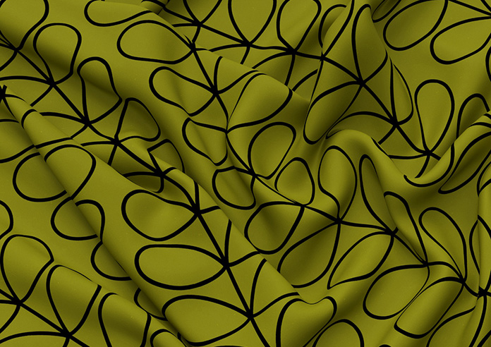 Orla Kiely Linear Stem, Olive & Black - Twist&Fit Roman Blind - Image 4